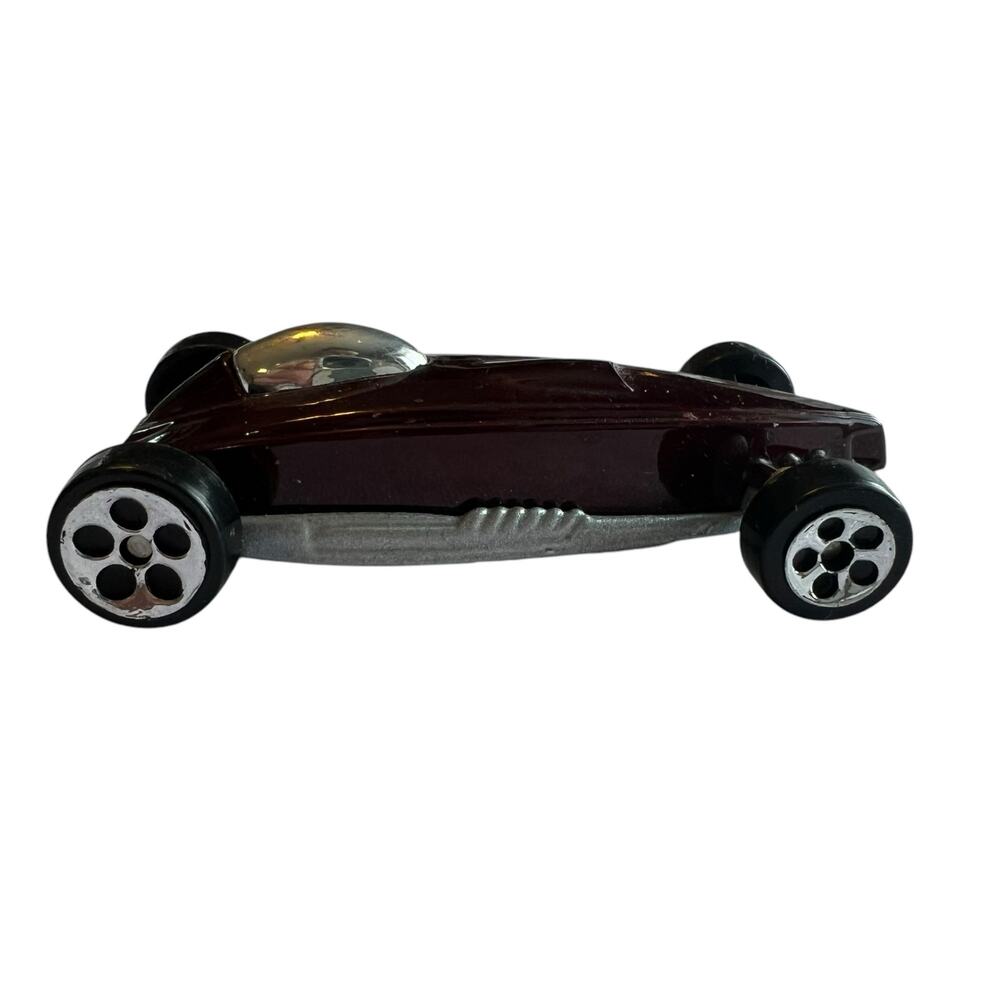 1999 Hot Wheels Power Piston Maroon Chrome Formula Race Car Mattel McD Promo
